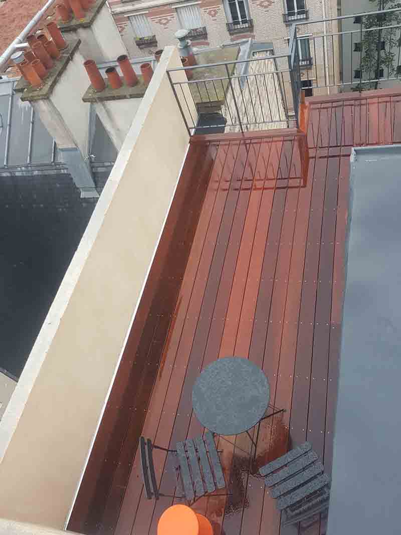 Réalisation gros oeuvre - Création terrasse sur toit